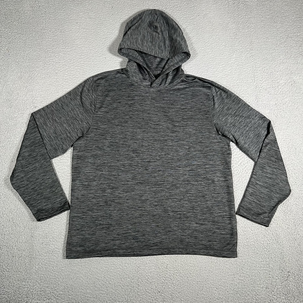 Abercrombie &‎ Fitch Hoodie Mens Large Heather Gray Pullover Soft AF Air knit